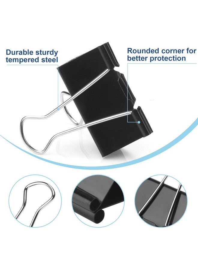 Baxrou 48 Pack Extra Large Binder Clips 2 Inch Paper Clip Large Binding Clip, Jumbo Paperclips Bulk, Heavy Duty Big Paperwork Clamp Black, School Teachers Office And Kitchen Home Supplies - Image 3