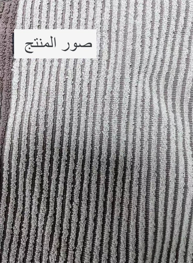34*34 Cm Brown-Bordered Absorbent Pure Cotton Hand Towel - Image 3