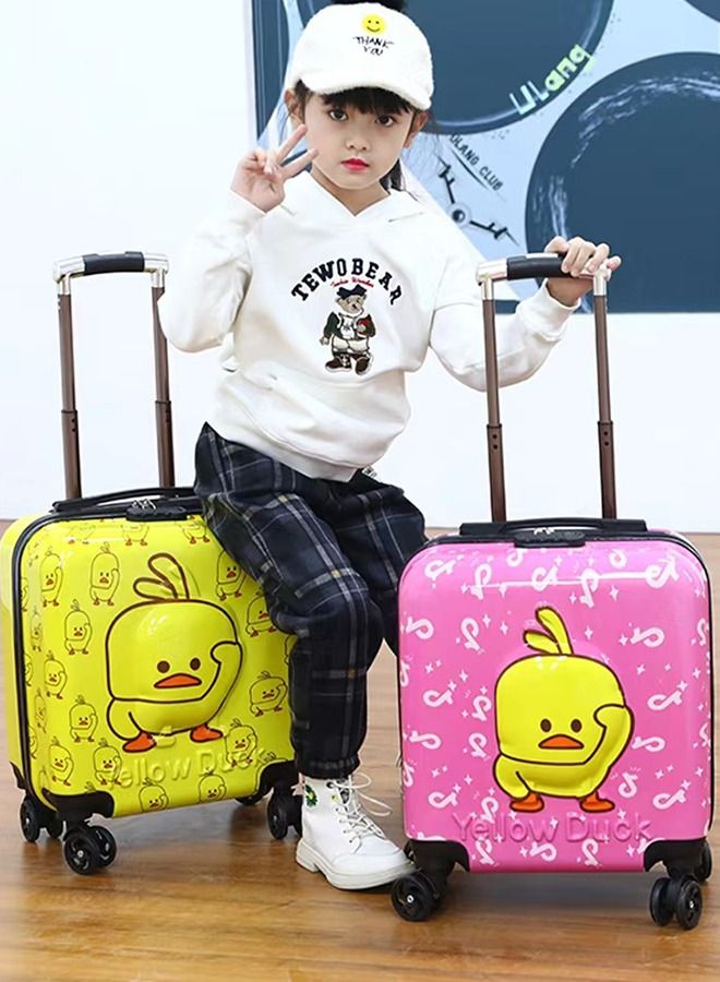 CityRiya-Long Kids Luggage Travel Suitcase Children's Carry on Luggage 20" Cartoon Rolling Trolley Case Ride-on Wheeled Suitcase for Children Toddlers Boys Girls  - Image 2