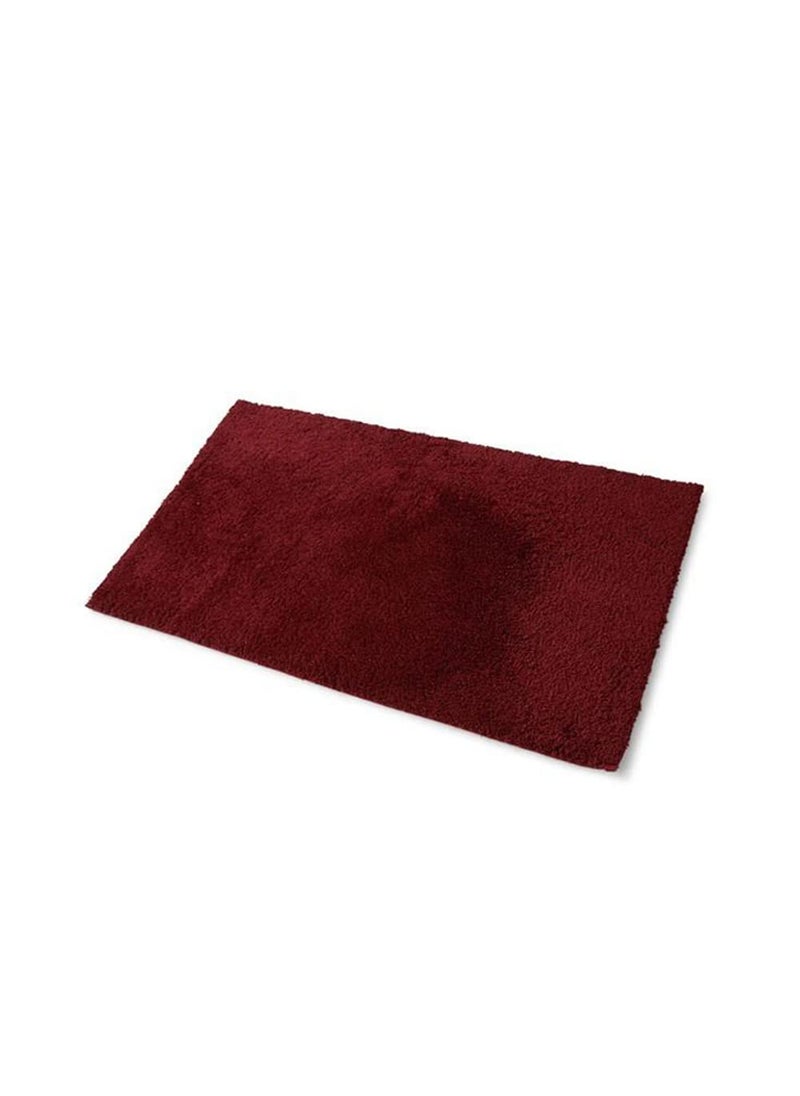 SPACES WELSPUN Drylon Bath Mats Large Anti Skid Stain Resistant Quick Dry (Solid 50CMX80CM)-Dark Red  - Image 2
