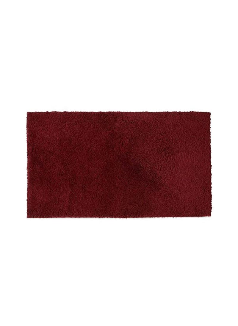 SPACES WELSPUN Drylon Bath Mats Large Anti Skid Stain Resistant Quick Dry (Solid 50CMX80CM)-Dark Red  - Image 3