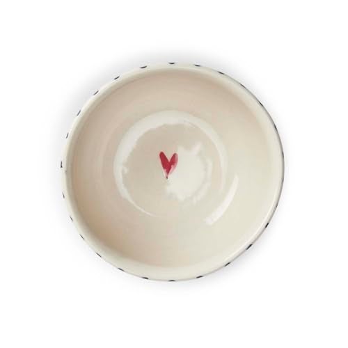 haus & kinder Haus and Kinder Handcrafted Ceramic Bowl Set of 2 for Curry, Dal, Snacks, Fruits, Dessert, Mixing Serving Bowls, Microwave Safe, Black Stripe Design - 350 ml Each - Image 3