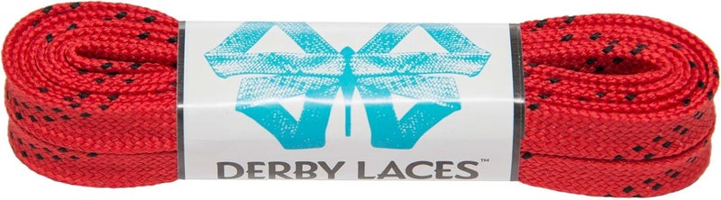 Red 60 Inch Waxed Skate Lace for Roller Derby, Hockey and Ice Skates, and Boots