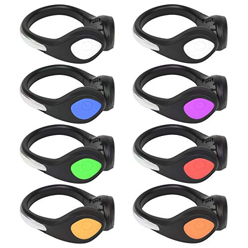 PROLOSO 8 Pack Shoe Lights for Runners Clip On Shoe Clip Lights for Running at Night Walking Jogging Biking Cycling Safety Accessories - Image 4