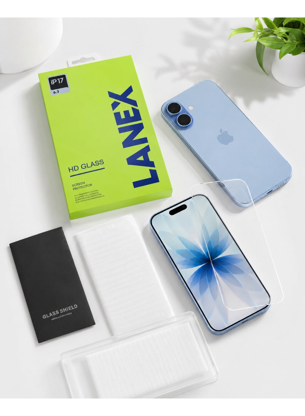 lanex Lanex Screen Protector For iPhone 17 6 3-inch Tempered Glass Anti Fingerprint 6.3 inch Z51179AF72F51B155E0DAZ