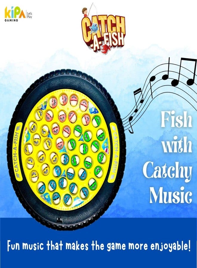 KIPA GAMING Rechargeable Fish Catching Game, 45 Fishes with Big Round Pond & Fish 4 Catching Sticks for Kids Girls Boys Toddlers Age 2 3 4 5 6 7 8 9 Years (Rec Green) - Image 4