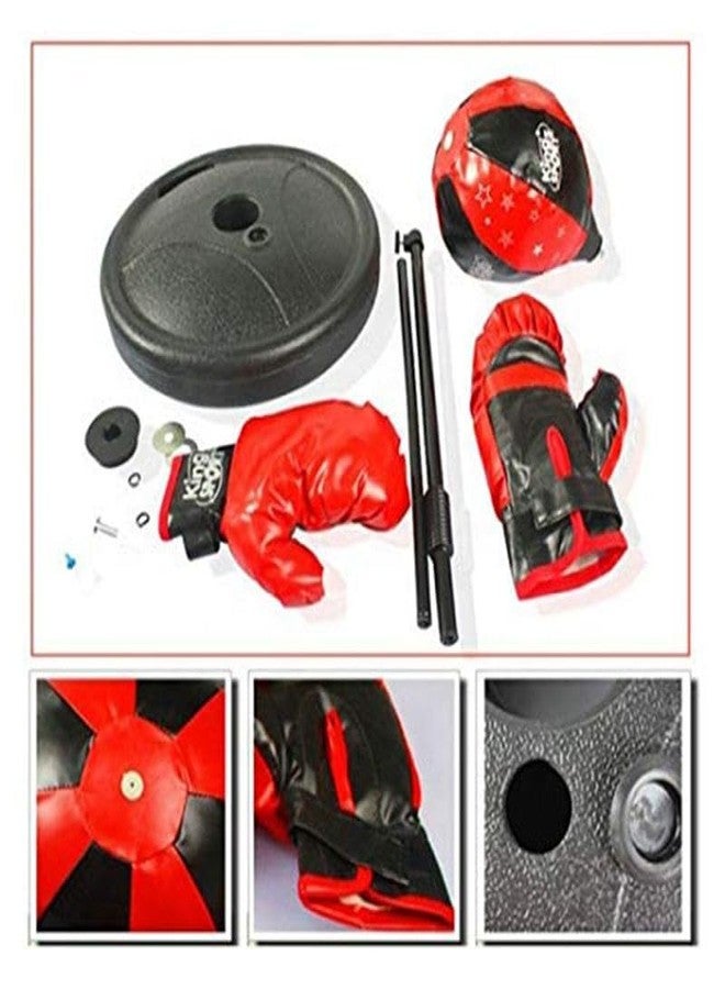 Cable World Kids Punching Bag Set with Stand, Boxing Gloves & Air Pump | Adjustable Height Punching Ball for Kids | Indoor Outdoor Sports Toy for Boys & Girls | Exercise, Fitness & Stress Relief Toy - Image 4
