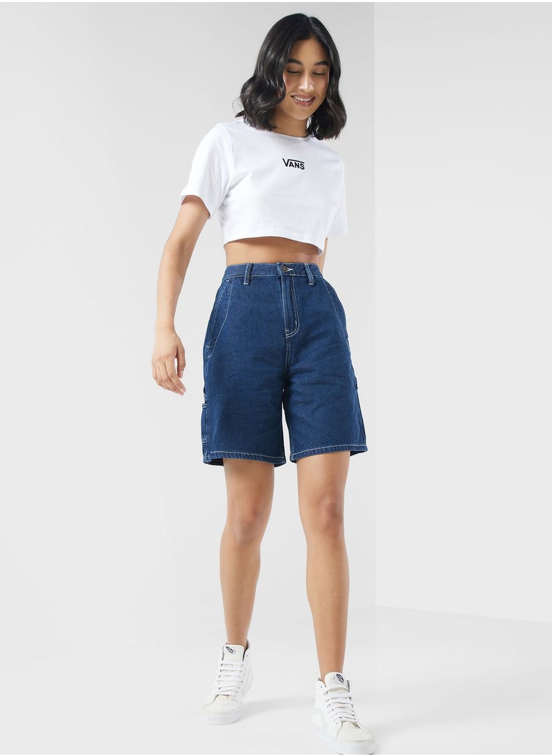 VANS - Groundwork Long Denim Shorts - Image 1