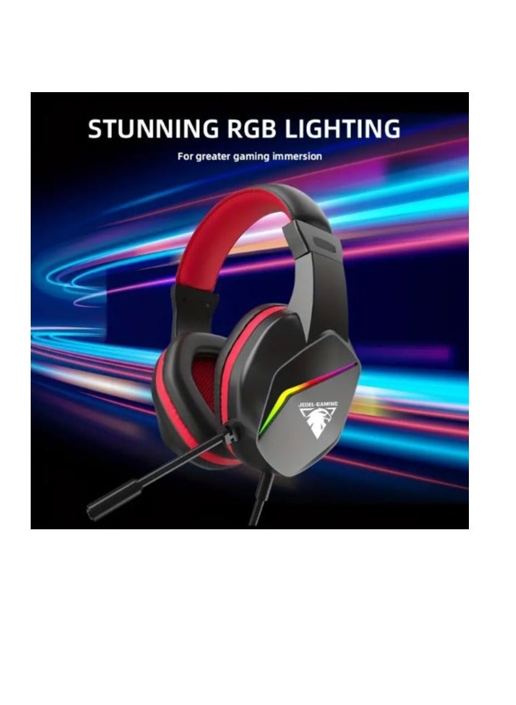 Jedel GH-269 USB Gaming Headset With Microphone RGB Static Light - Image 5
