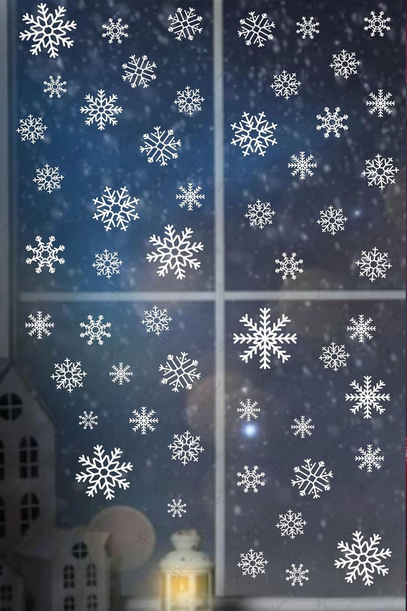 Msticker Snowflakes Sticker Set - New Year Winter Themed Snowflakes New Year Sticker Suitable for All Surfaces  - Image 2