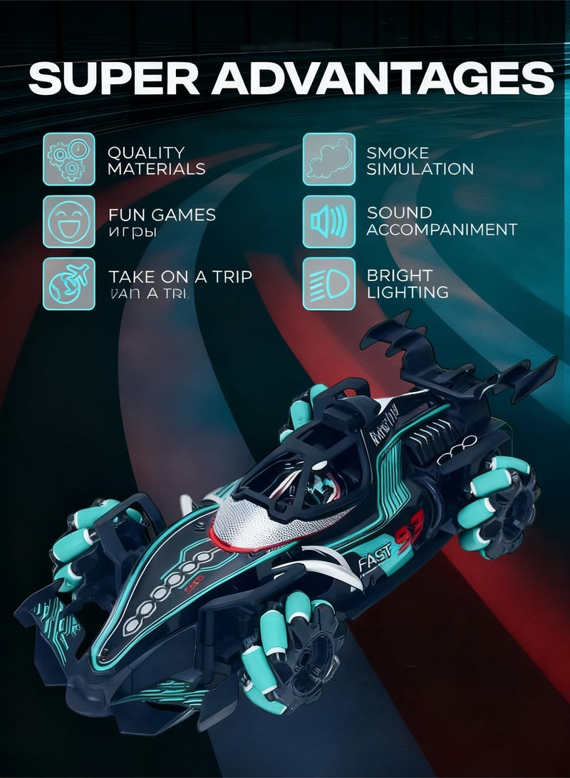 مي فازا ألعاب سيارات حيلة تعمل بالتحكم عن بعد مع استشعار الإيماءات للأطفال - هدايا عيد ميلاد للأولاد والبنات من سن 6 إلى 12 عامًا، سيارة دريفت تدور 360 درجة يتم التحكم فيها عن بعد مع موسيقى خفيفة - Image 2