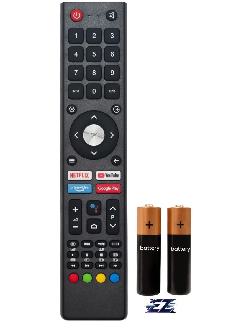 جهاز تحكم عن بعد بديل PopZa GCBLTV02ADBBT مناسب لتلفزيونات Chic U43H7A U50H7A U55H7A U43H7S U50H7S U55H7S مع بطارية - Image 1