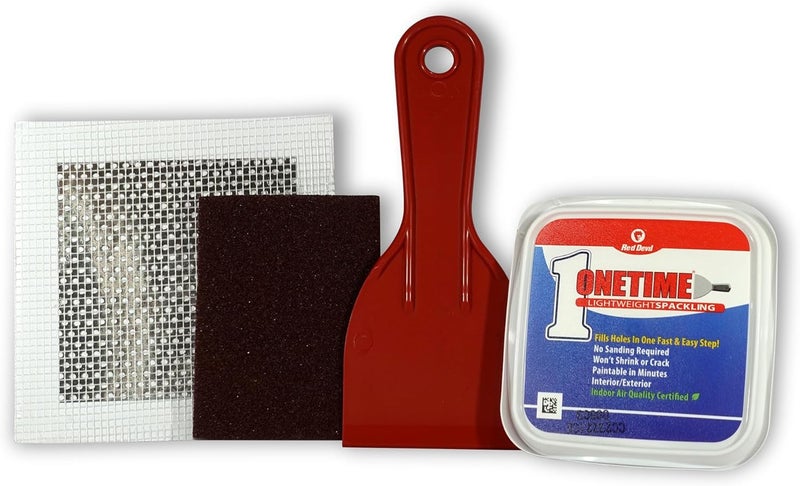 Red Devil ONETIME Lightweight Spackling Patch-A-Wall Kit, 1/2 Pint - Ideal for Wall and Ceiling Repairs - Image 4