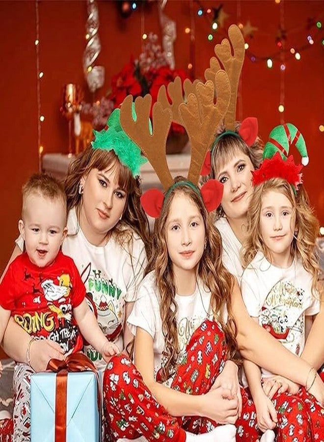 Roaring Good Time 4PCS Christmas Reindeer Headband Christmas Deer Headband Reindeer Headbands Reindeer Antlers Decor Costume for Elf Party Supplies - Image 5