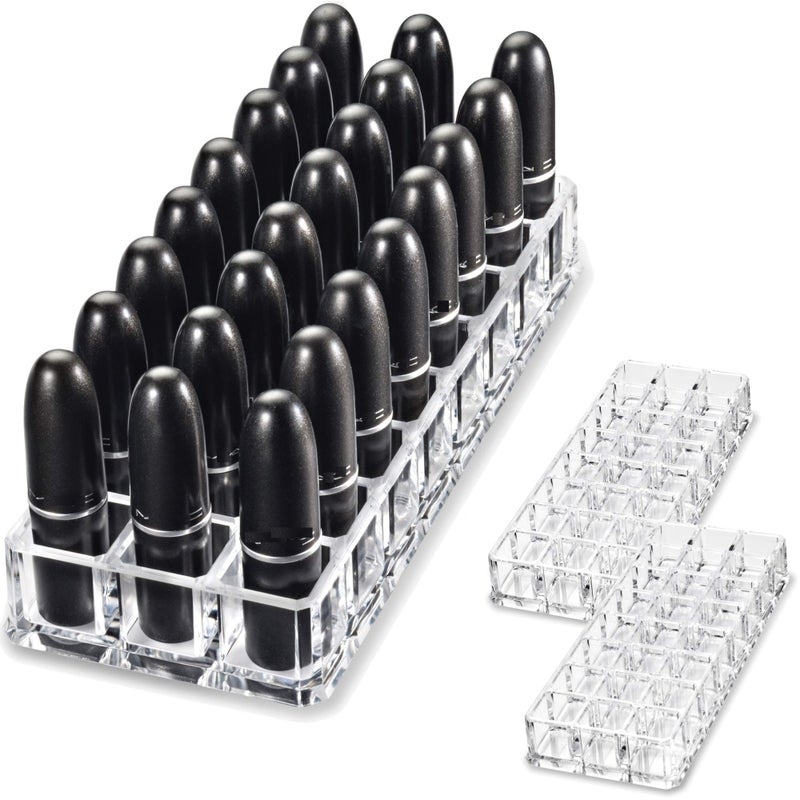 BY ALEGORY byAlegory Premium Beauty Organization Acrylic Lipstick Organizer  Beauty Container 24 Space Storage Clear
