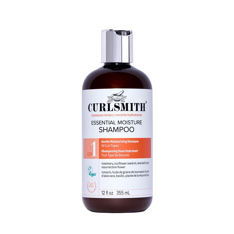 CURLSMITH - Essential Moisture Cleanser, Gentle Nourishing Shampoo for Wavy, Curly and Coily Hair, Vegan (12fl oz) - Image 1