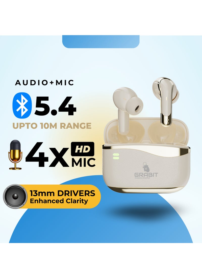 GRABIT GTUNES-DUET True Wireless Earbuds – 25dB ANC, Dual Connectivity, Quad-Mic, 6H Playtime, Leather Case  - Image 4