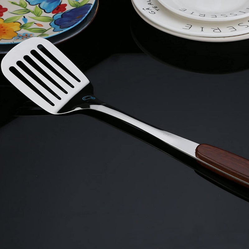 Primetan Stainless Steel Cooking and Serving Spoon Set for Kitchen JSLOTED SPETULA - Image 1