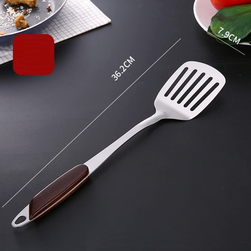 Primetan Stainless Steel Cooking and Serving Spoon Set for Kitchen JSLOTED SPETULA - Image 3