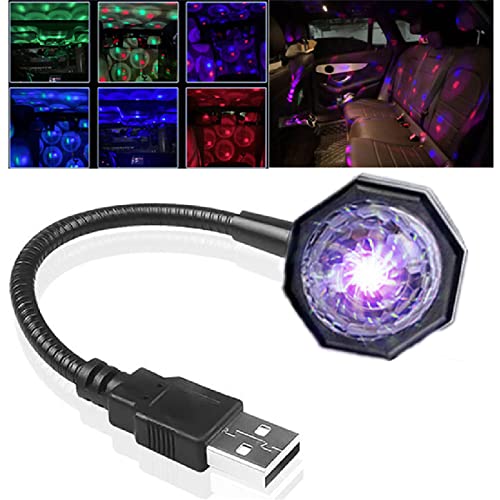 YOWOCAL USB Star Night Light,3 Colors-9 Lighting Modes,Adjustable Interior Car Lights,Bending Freely Portable Romantic Star Light Decorations for Car Bedroom Ceiling Party,Plug and Play - Image 1