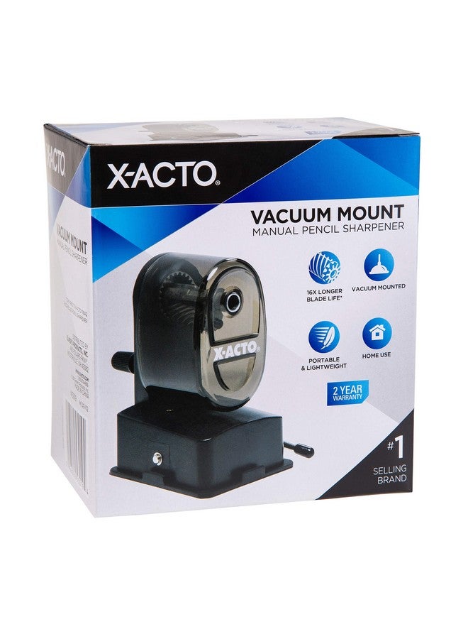 X-Acto Bulldog Manual Pencil Sharpener W/Vacuum Mount, Colors May Vary, 1 Count - Image 1