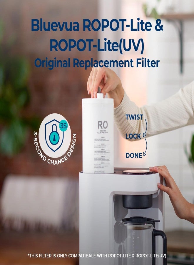 Bluevua Reverse Osmosis System Countertop RO100ROPOT-Lite Replacement Filter - Image 2