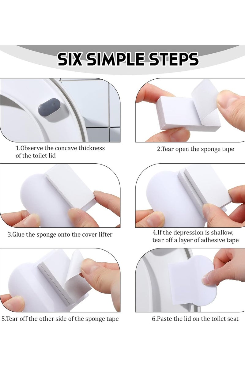 هومستر 9 قطع مرحاض مقعد رفع مقبض مرحاض غطاء رفع مرحاض مقعد حامل تجنب لمس أدوات رفع إكسسوارات الحمام للحمام ، مكتب السفر المنزلي الفندق - Image 5