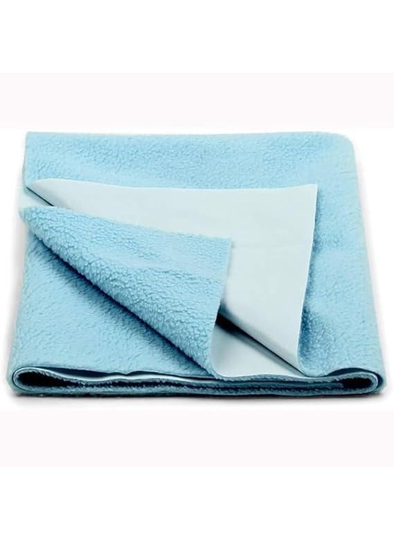 AOKING Aoking Extra Soft Waterproof Anti-Piling 50 x 70 cm Dry Sheet Bed Protector for Baby (Sky Blue)  - Image 1