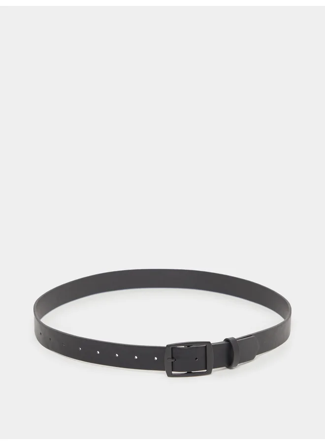 ستايلي Styli Black Solid Pin Buckle Closure Belt