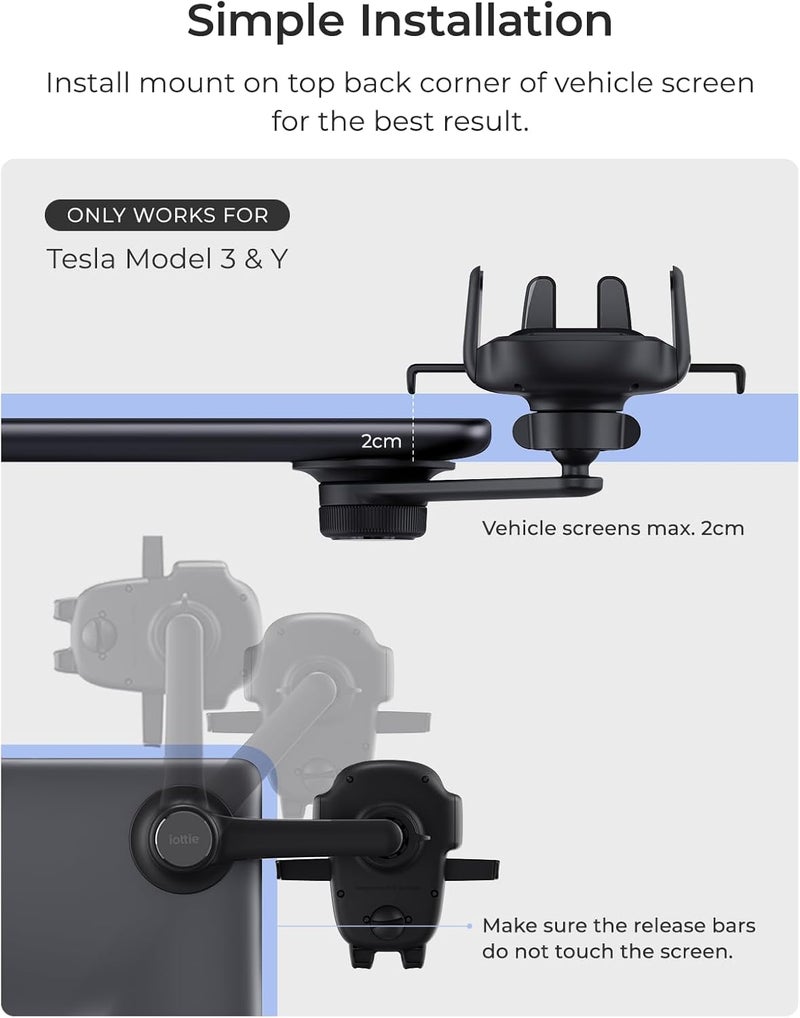 iOttie Easy One Touch 6 Vehicle Screen Car Phone Mount - Universal Cell Phone Holder for iPhone, Google, Samsung, Moto, Huawei, Nokia, LG, and All Other Smartphones, 3.37 x 7 x 4 inches,Black - Image 5