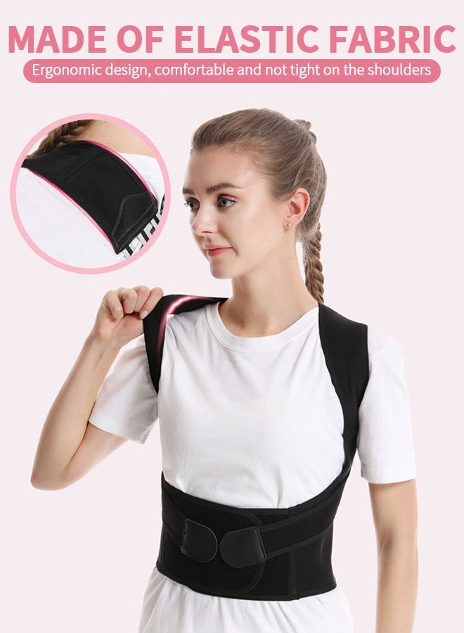 UETEEY Posture Corrector for Women and Men, Adjustable Shoulder Straightener, Back Support Brace, Upper Spine scoliosis, hunchback Black 2X-Large - Image 2