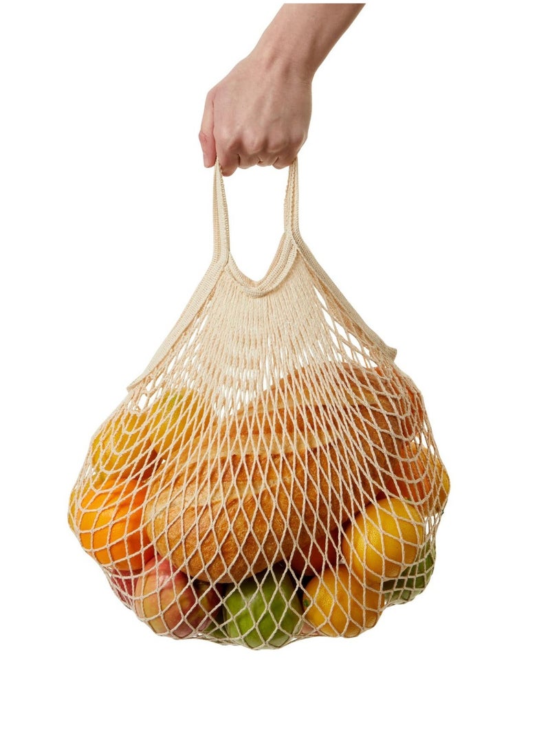 Mesh Net Bag String Fruit Storage Bag White