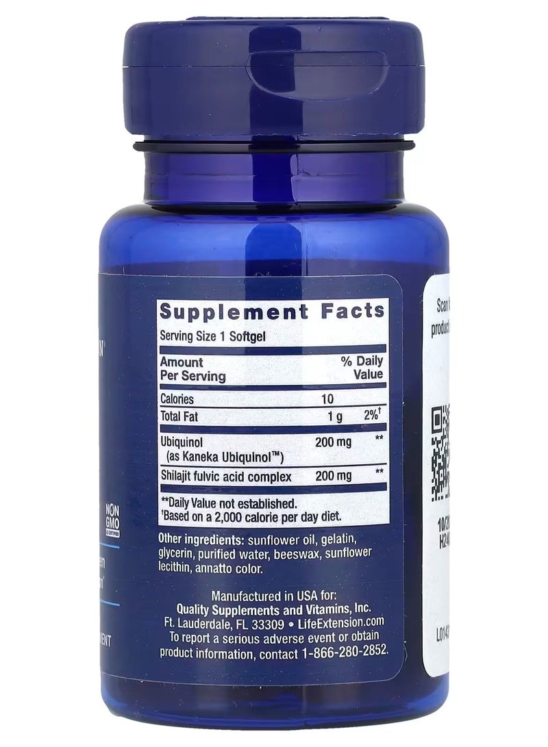لايف إكستنشن Life Extension، سوبر يوبيكوينول CoQ10 مع دعم معزز للميتوكوندريا، 200 ملغ، 30 كبسولة هلامية - Image 2