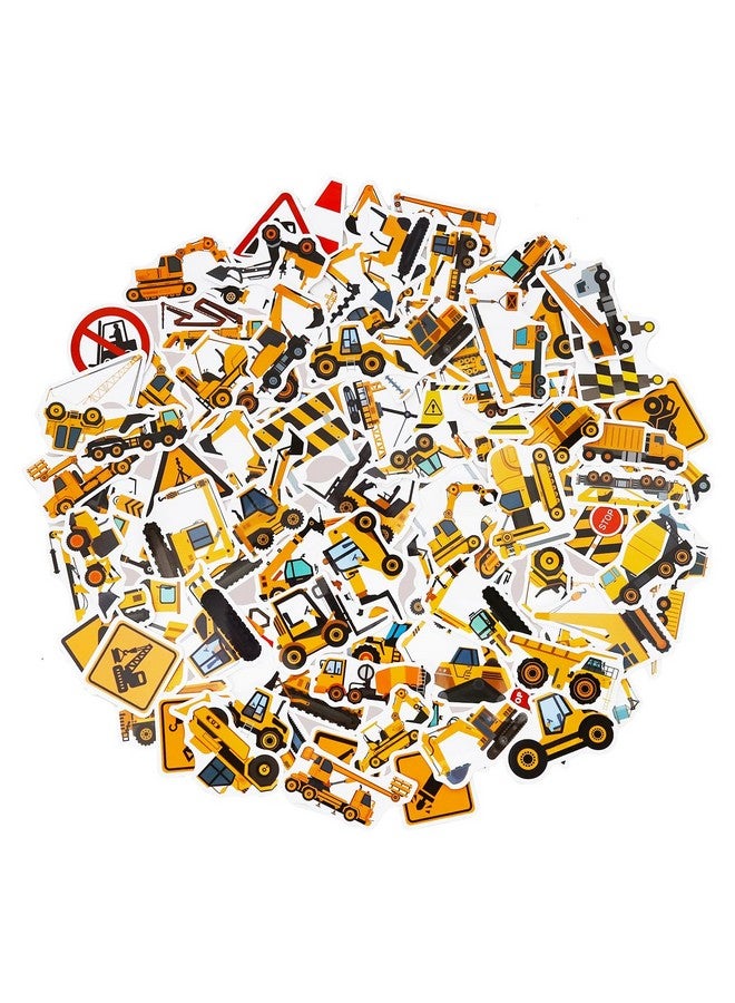 Cleverplay 100 Pack Construction Stickers, Construction Party Favors, Birthday Decorations - Image 1