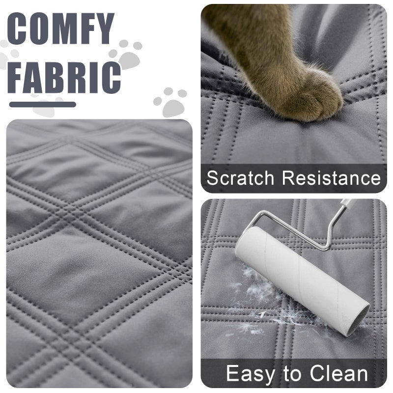Smiry Waterproof Dog Bed Cover Blanket 30x70, Soft Reversible Pet Blanket, Washable Leakproof Cats Dogs Couch Cover for Sofa, Couch, Furniture, Grey/Dark Grey - Image 4