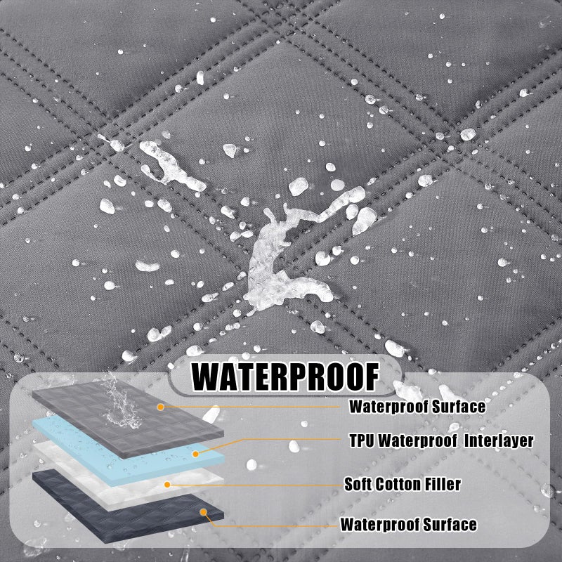 Smiry Waterproof Dog Bed Cover Blanket 30x70, Soft Reversible Pet Blanket, Washable Leakproof Cats Dogs Couch Cover for Sofa, Couch, Furniture, Grey/Dark Grey - Image 2