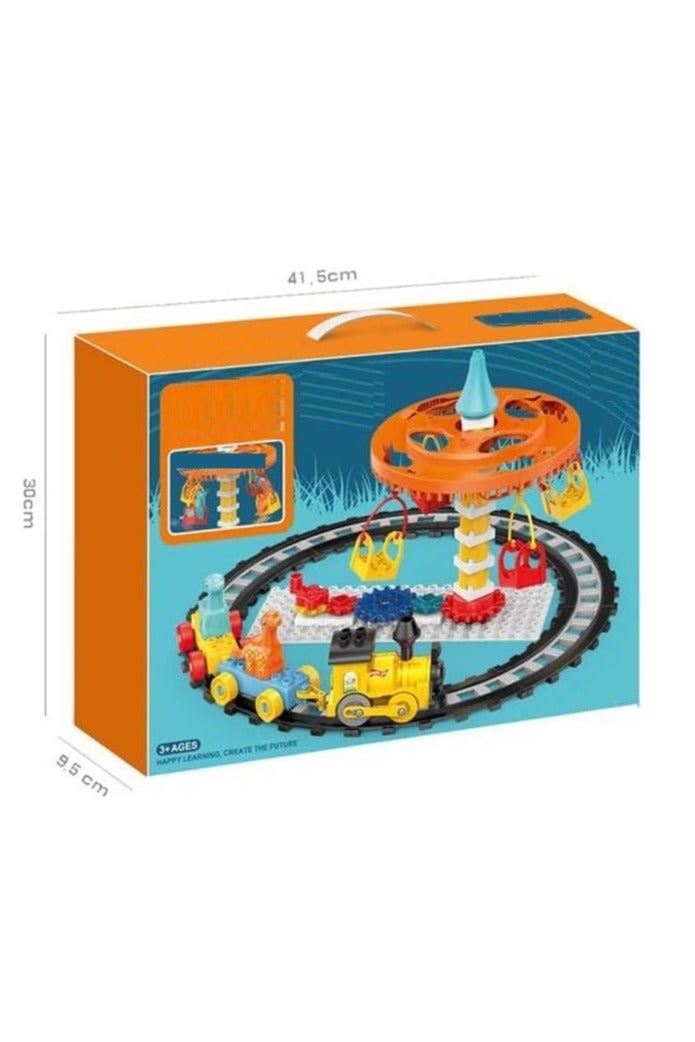 Dinosaur Toys Blocks Dinosaur Play Ground With Railway and Little Car for Kids Children to Role Play or Entertain Pretend Toys Gift For Kids Toddlers Boys Girls - Image 2