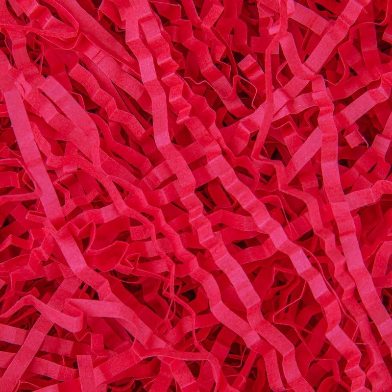 Caleihd 1/2 LB Crinkle Cut Paper Shredded Filler Paper for Gift Baskets Gift Box Confetti Paper Shreds Decoration Stuffing for Birthday, Weddings, Anniversaries, Christmas Wrapping Red - Image 1