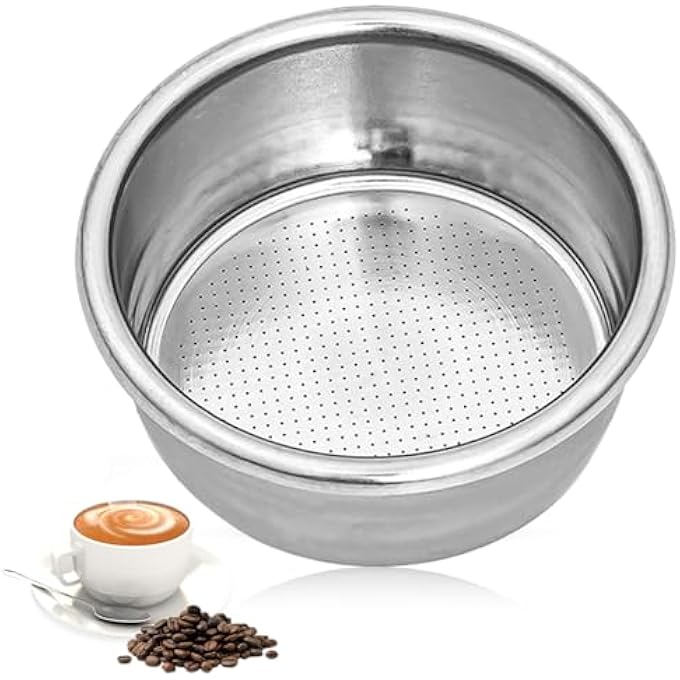 هاسذيب سلة فلتر قهوة مزدوجة اللقطة مقاس 53 مم من الفولاذ المقاوم للصدأ متوافقة مع ملحقات فلتر القهوة القابلة لإعادة الاستخدام من Breville Sage لآلات صنع الإسبريسو وأدوات الباريستا الدقيقة - Image 2