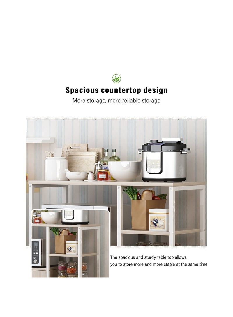 ZUIHAO Kitchen Standing Shelf Units Kitchen Rack with Storage Cabinet 3-Tier  Microwave Oven Stand Spice Holder - Image 3