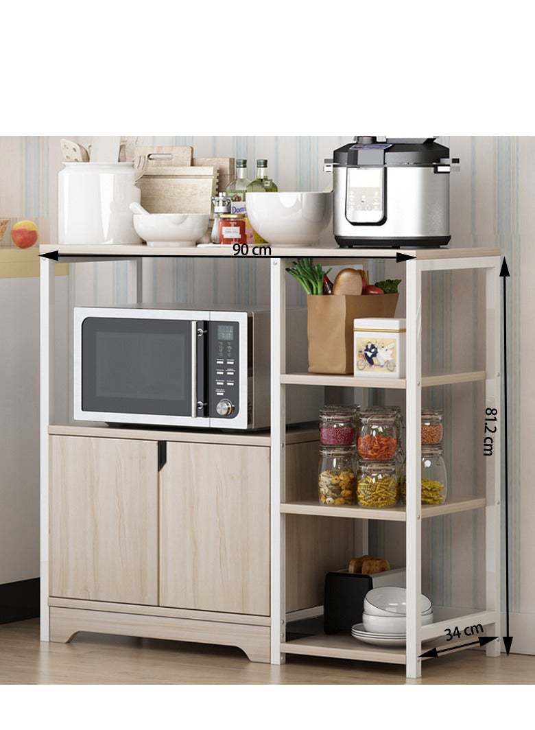 ZUIHAO Kitchen Standing Shelf Units Kitchen Rack with Storage Cabinet 3-Tier  Microwave Oven Stand Spice Holder - Image 5