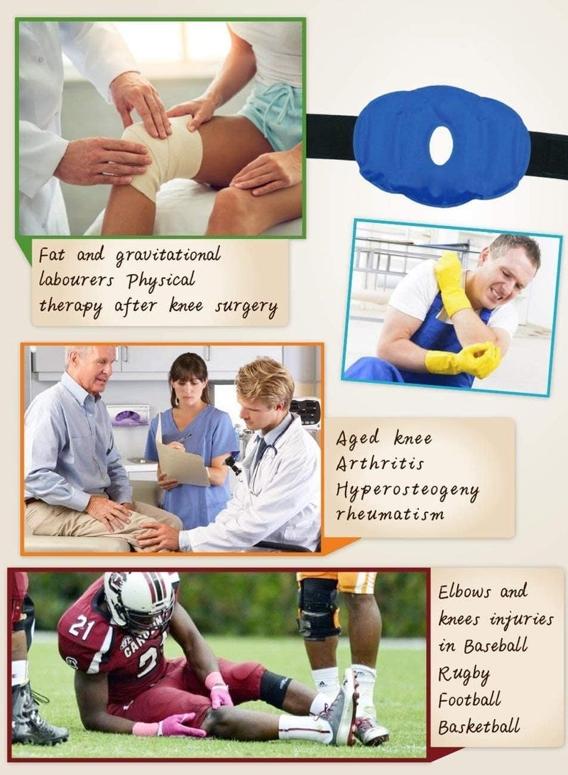 XiuWoo Ice Pack for Knee Cold Injury 2 Reusable Hot and Packs Surgery, Joint Pain, Arthritis Chronic Relief Swelling, Bruises Adjustable & Flexible Knees, Elbows - Image 2