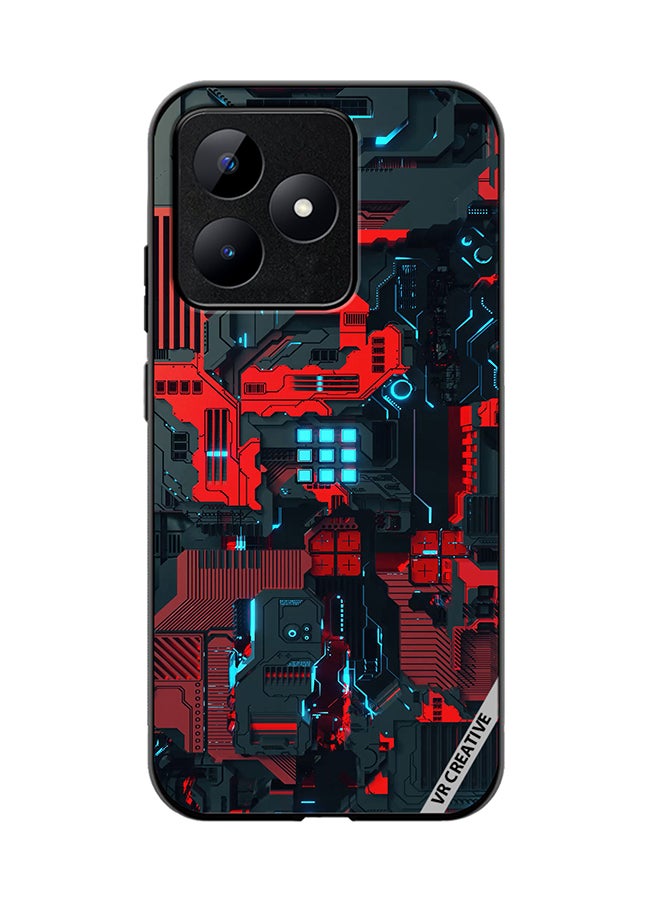 VR CREATIVE Protective Case Cover For Realme C53 Circuit Design Multicolour - Image 1