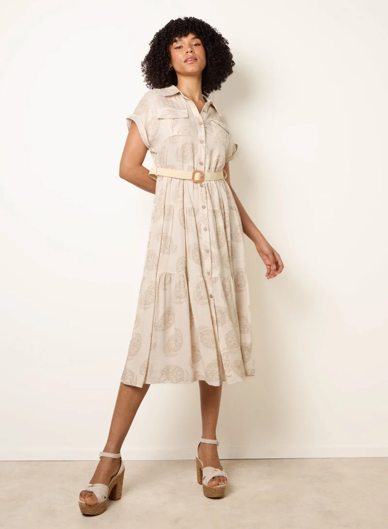 Blue Vanilla Paisley Print Dress