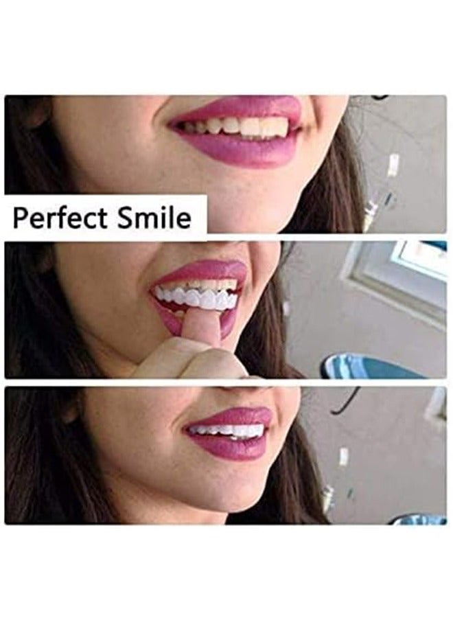 Generic Teeth Veneers Dentures, Temporary False Teeth, Teeth Beauty and Whitening, Perfect Smile, Comfortable Fit, Upper Teeth + Lower Teeth + Separate Box + 2 Pieces of Gum + Tweezers, Denture Kit  - Image 4