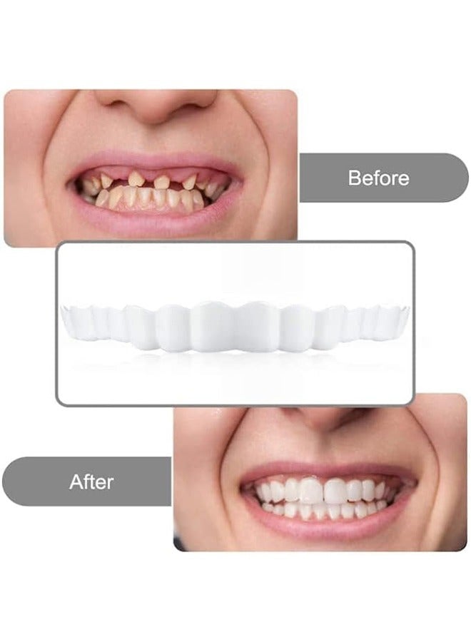 Generic Teeth Veneers Dentures, Temporary False Teeth, Teeth Beauty and Whitening, Perfect Smile, Comfortable Fit, Upper Teeth + Lower Teeth + Separate Box + 2 Pieces of Gum + Tweezers, Denture Kit  - Image 5