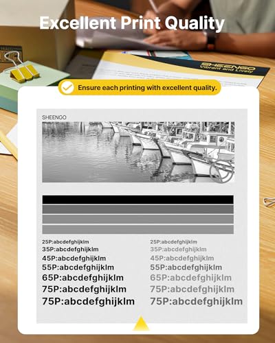 SHEENGO 62XL Ink Cartridges (2 Black) Replacement for HP 62 Black Ink Cartridge 62XL High Yield Works with HP Envy 5540 5544 5545 5642 5660 5664 7640 7645 OfficeJet 200 250 258 5740 5745 5746 Series | C2P05AN - Image 5