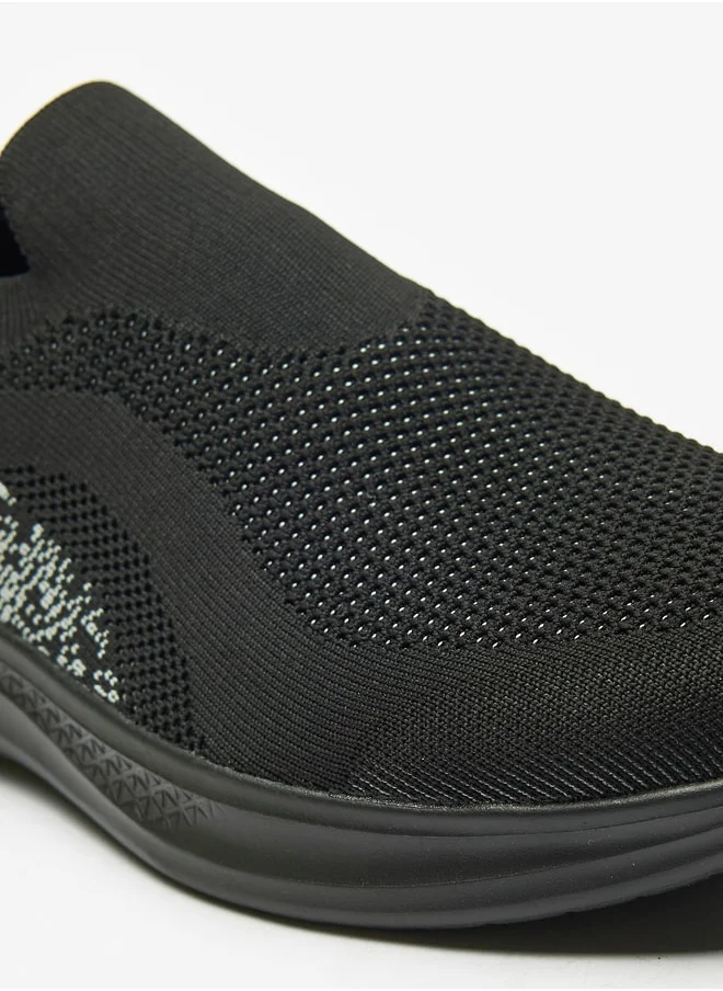 داش Men Textured Slip On Sports Shoes