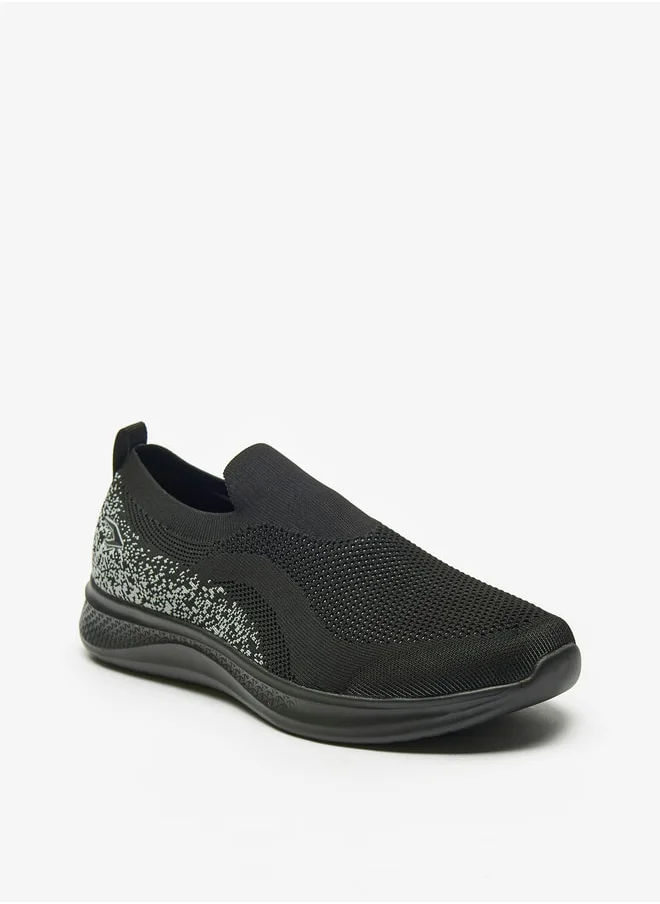 داش Men Textured Slip On Sports Shoes