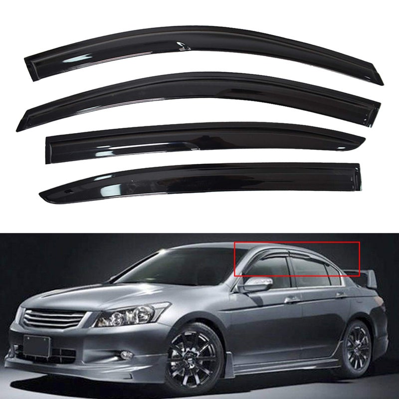 munirater Window Vent Visor Rain Guard Shade Replacement for 20082012 Honda Accord 4Door Sedan